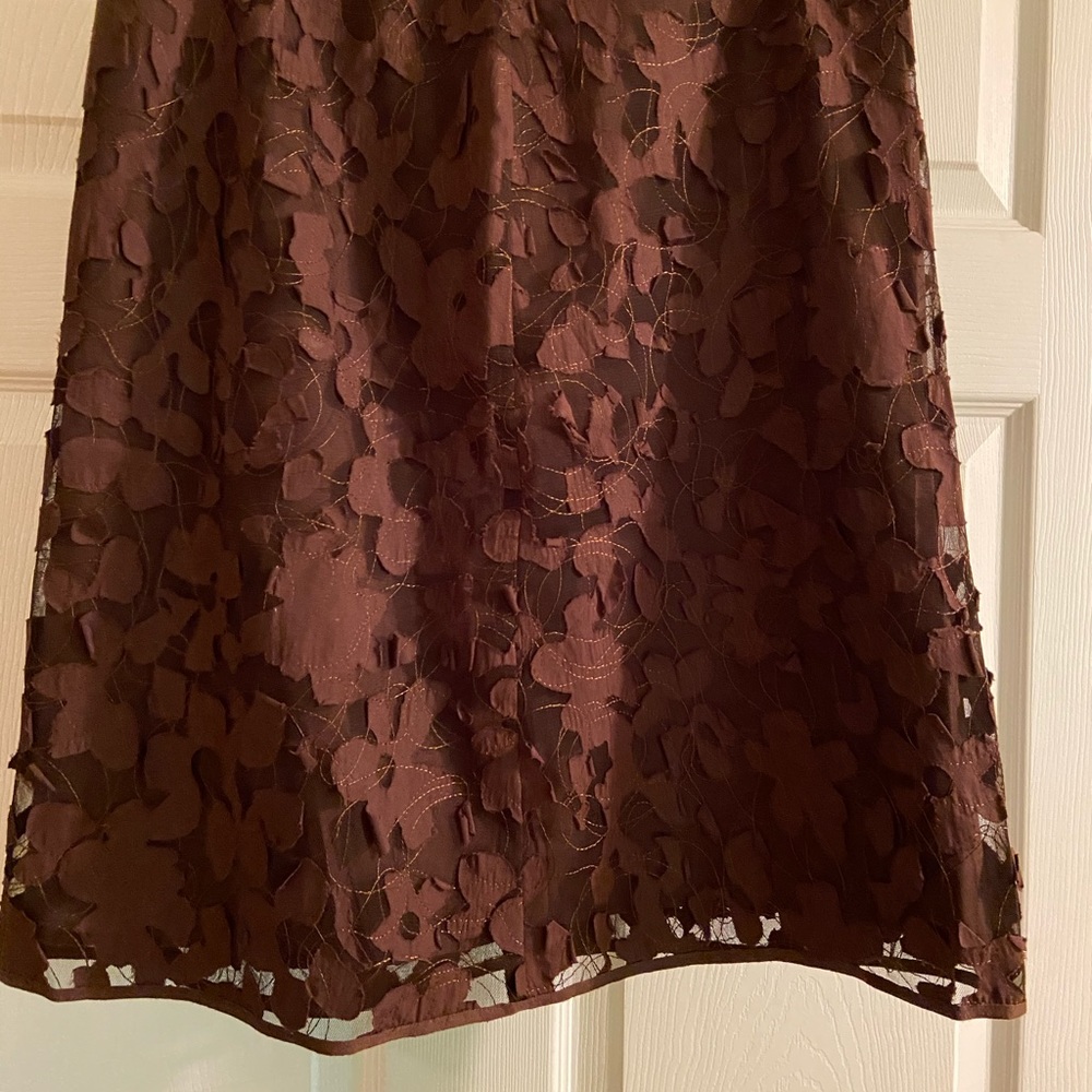 Beautiful Max Studio brown sheer skirt